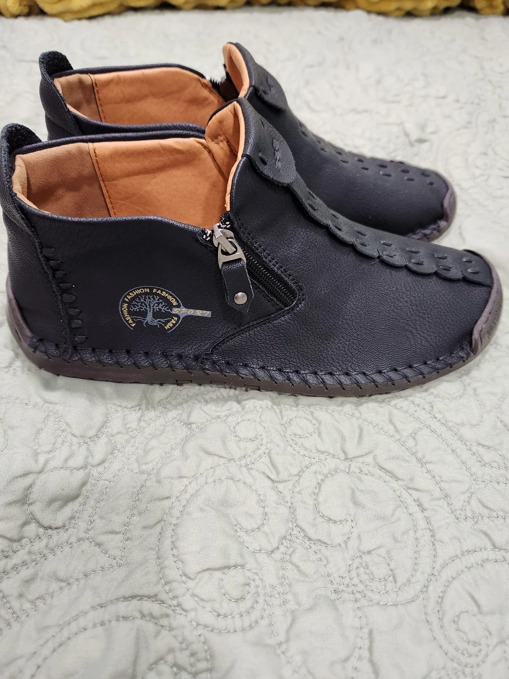 Men's Black Slip-On Moccasin Loafers
